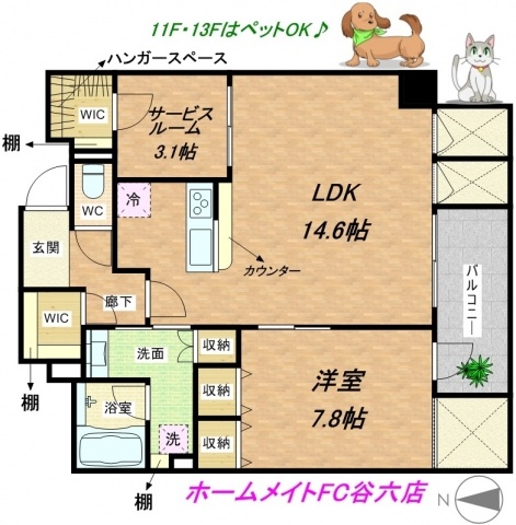 南向き
