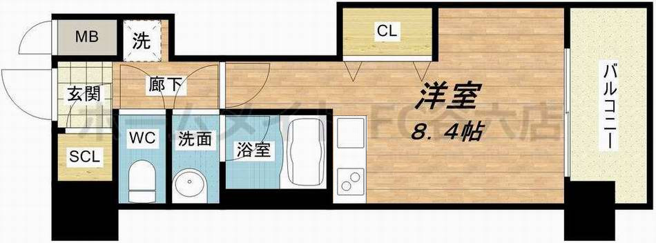 8階の間取り図