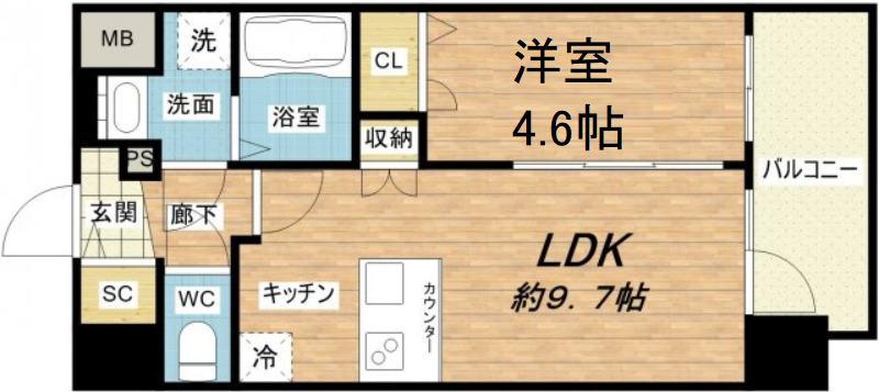 4階の間取り図
