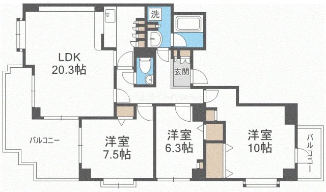 2階の間取り図