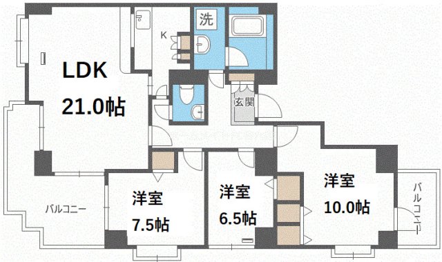 6階の間取り図