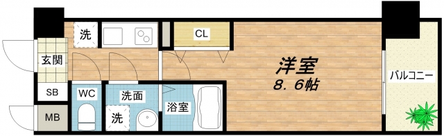 6階の間取り図