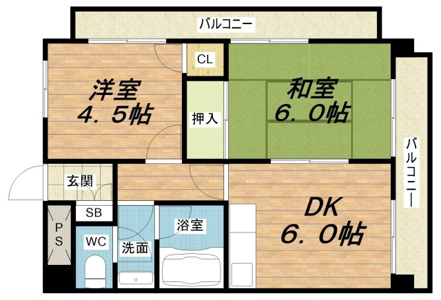 2階の間取り図