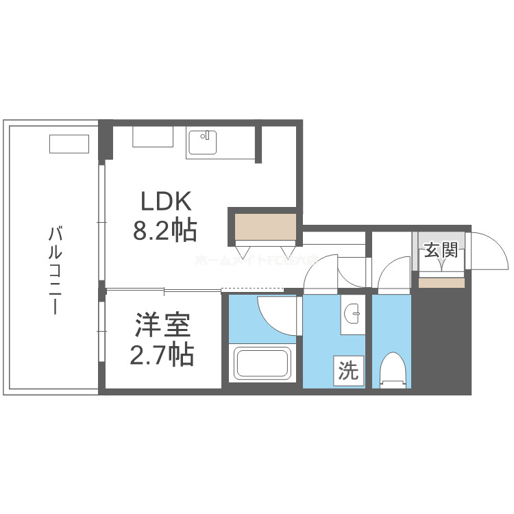 8階の間取り図