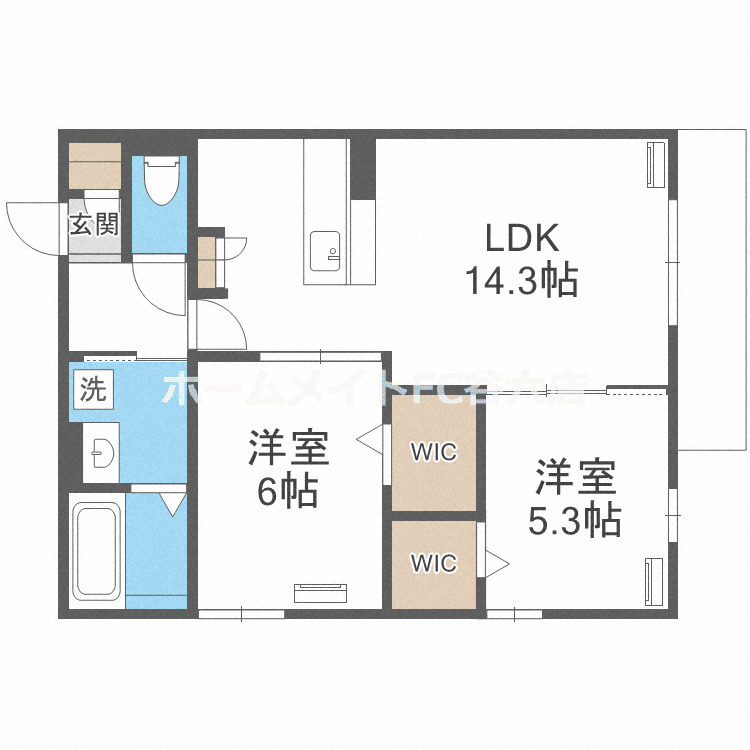 2階の間取り図