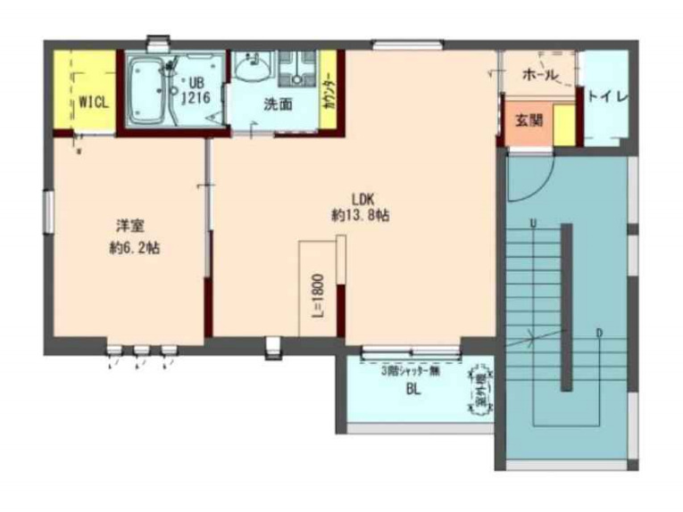 1階の間取り図