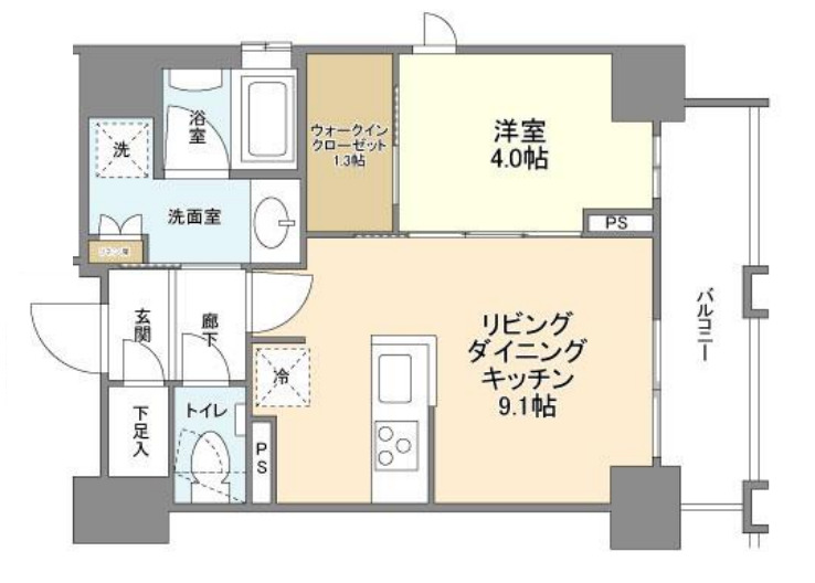 4階の間取り図