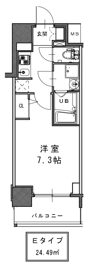 1K 角部屋