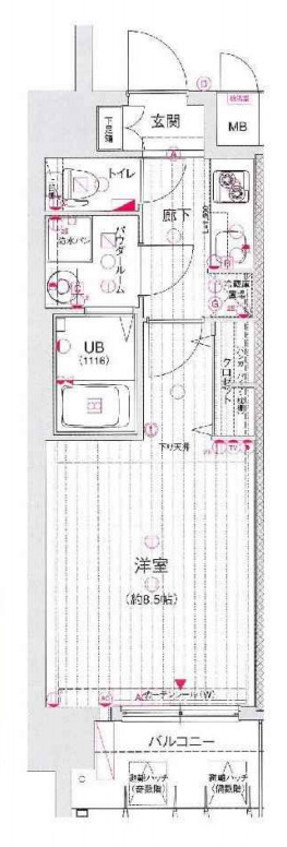 8階の間取り図