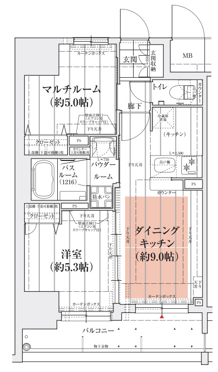 4階の間取り図