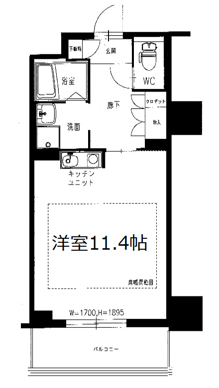 4階の間取り図