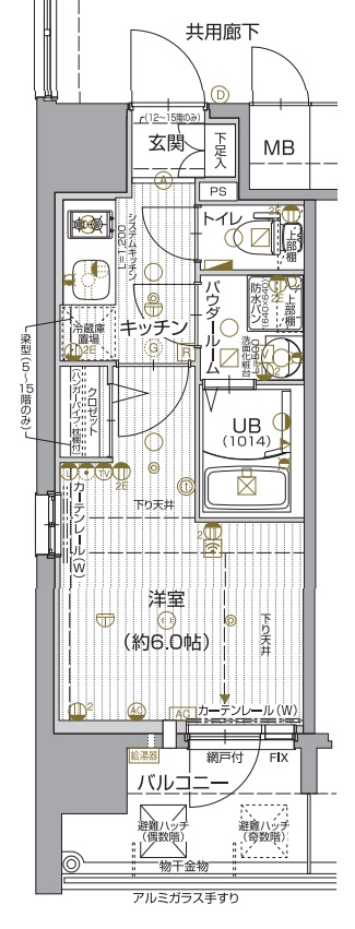 6階の間取り図