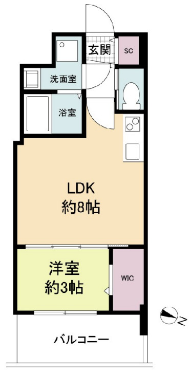 2階の間取り図