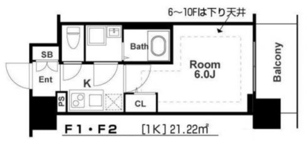 6階の間取り図