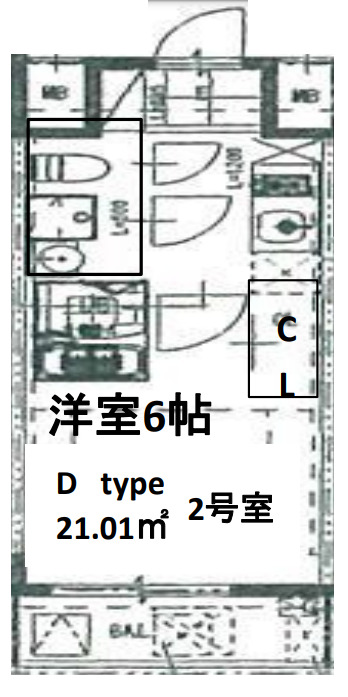 6階の間取り図