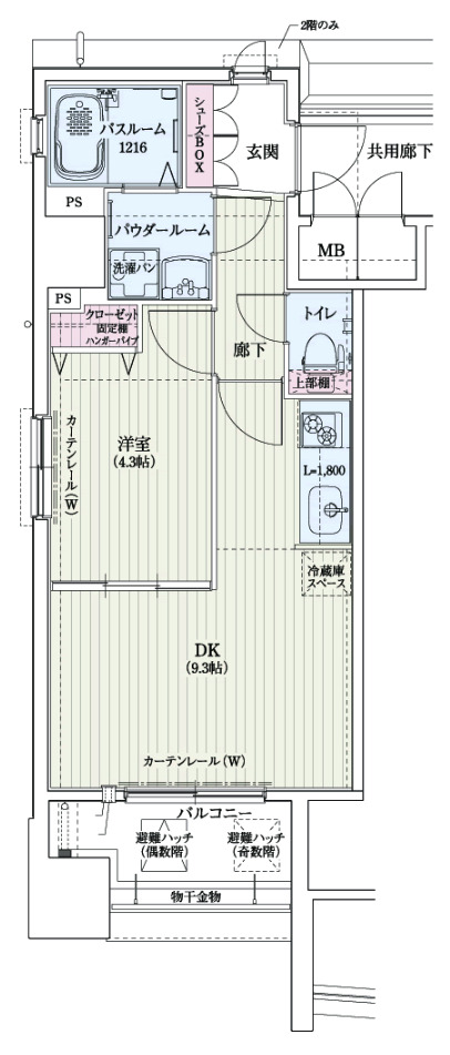 9階の間取り図