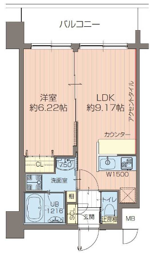 6階の間取り図