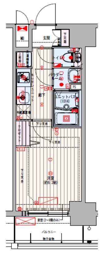 7階の間取り図