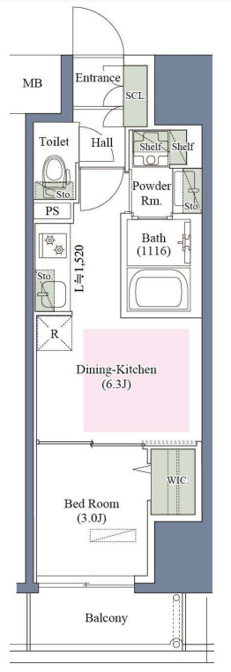 2階の間取り図