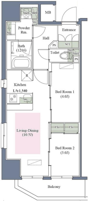 2階の間取り図