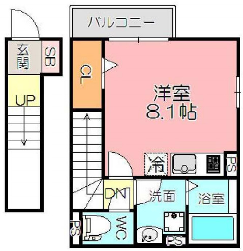 2階の間取り図