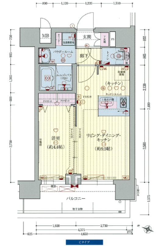 7階の間取り図