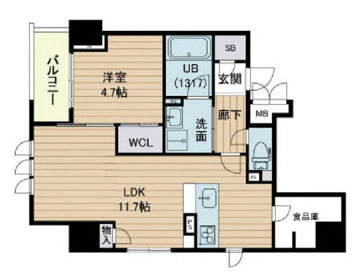 8階の間取り図