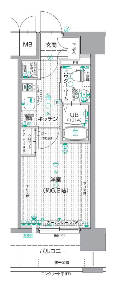 2階の間取り図