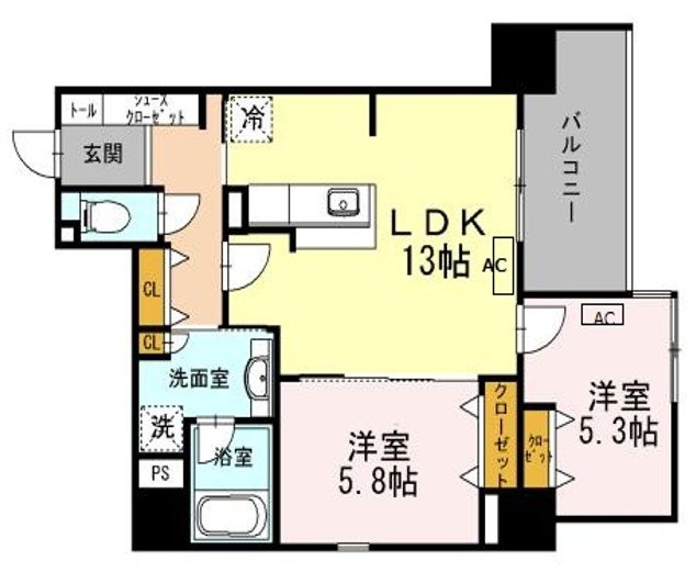 4階の間取り図