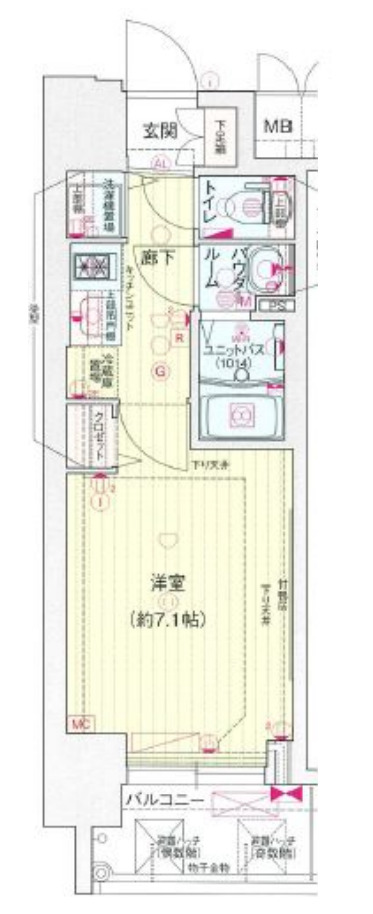 8階の間取り図