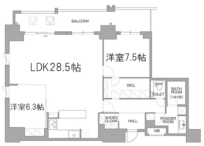 29階の間取り図