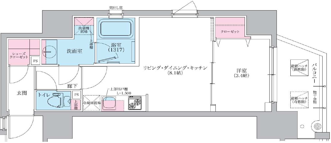 2階の間取り図