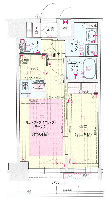14階の間取り図
