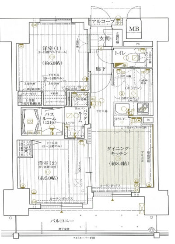 13階の間取り図