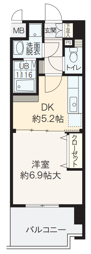 4階の間取り図