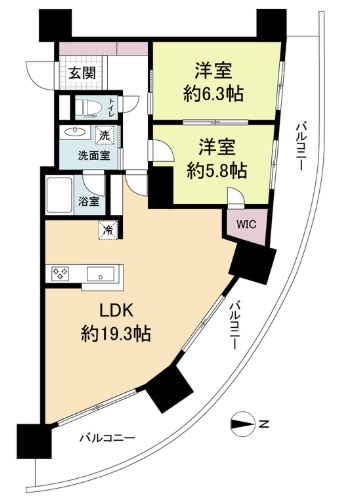 6階の間取り図