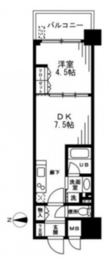 4階の間取り図