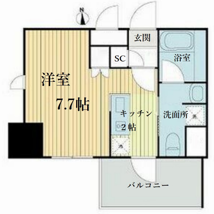 8階の間取り図