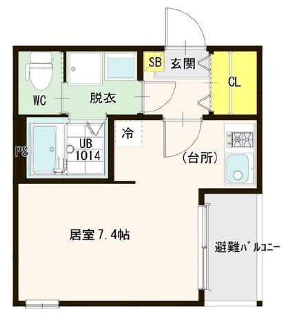 2階の間取り図