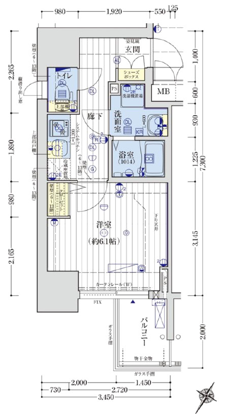 8階の間取り図