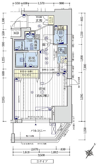 7階の間取り図