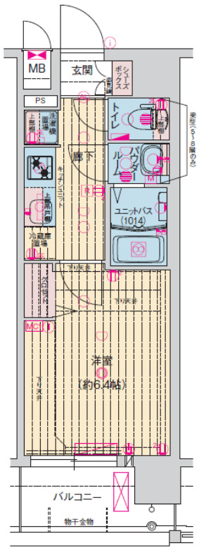 6階の間取り図