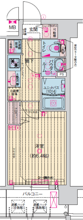 4階の間取り図