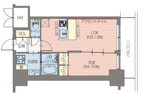 2階の間取り図