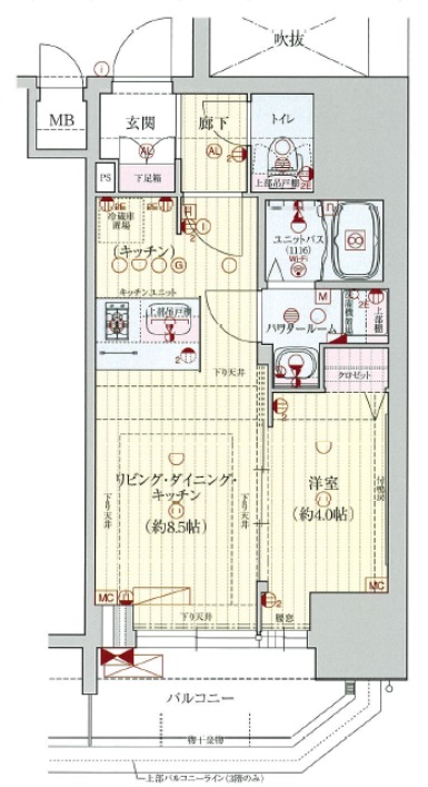 8階の間取り図