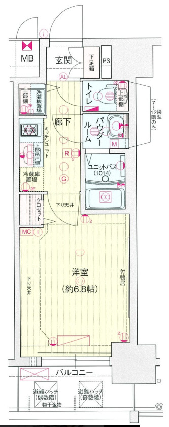8階の間取り図