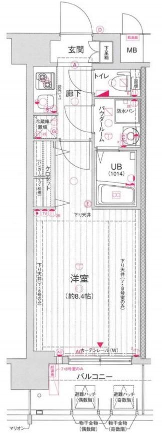 7階の間取り図