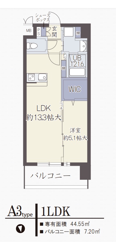 4階の間取り図