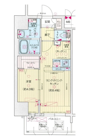 14階の間取り図