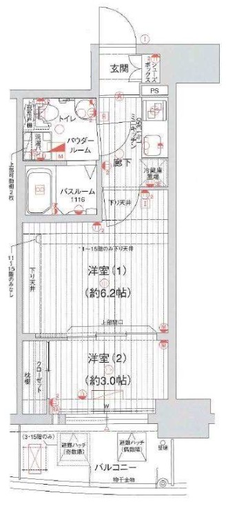 11階の間取り図